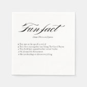 Serviette En Papier Fun Fun Faits Mariage Napkins (Devant)
