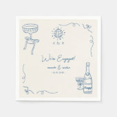 Serviette En Papier Fun Fun Français Whimsical Main Drag Engagement Pa (Devant)