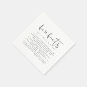 Serviette En Papier Fun Fun Fun Fun Faits Mariage (Coin)