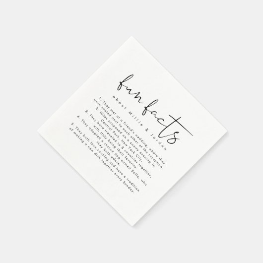 Serviette En Papier Fun Fun Fun Fun Faits Mariage (Coin)