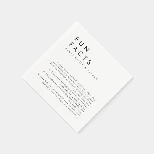 Serviette En Papier Fun Fun Fun Fun Faits Mariage (Coin)
