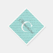Serviette En Papier Fun Girl Turquoise Blue Parties scintillant rayure (Coin)