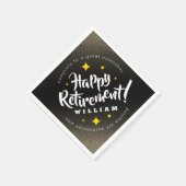 Serviette En Papier Fun Gold Glitter Stars Retirement New Adventures (Coin)