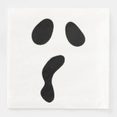 Serviette En Papier Fun Halloween boo face fantôme effrayant Parti (Devant)