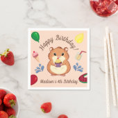 Serviette En Papier Fun Hamster Anniversaire Pool Party (En situation)