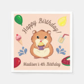Serviette En Papier Fun Hamster Anniversaire Pool Party (Devant)
