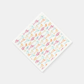 Serviette En Papier Fun Hand Drawn Cocktail Motif de mariage (Coin)