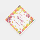 Serviette En Papier Fun Happy Fall Y'all automne Feuilles papier (Coin)