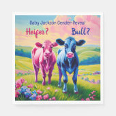 Serviette En Papier Fun Heifer ou Bull Genre Revela (Devant)