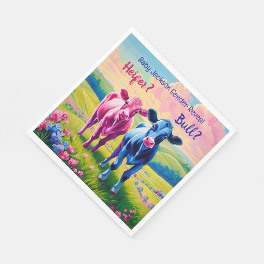Serviette En Papier Fun Heifer ou Bull Genre Revela (Coin)