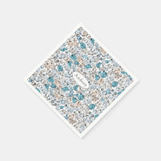 Serviette En Papier Fun humour maman bleue