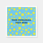 Serviette En Papier Fun jaune pickleball motif personnalisées serviett (Devant)