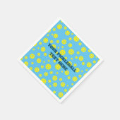 Serviette En Papier Fun jaune pickleball motif personnalisées serviett (Coin)