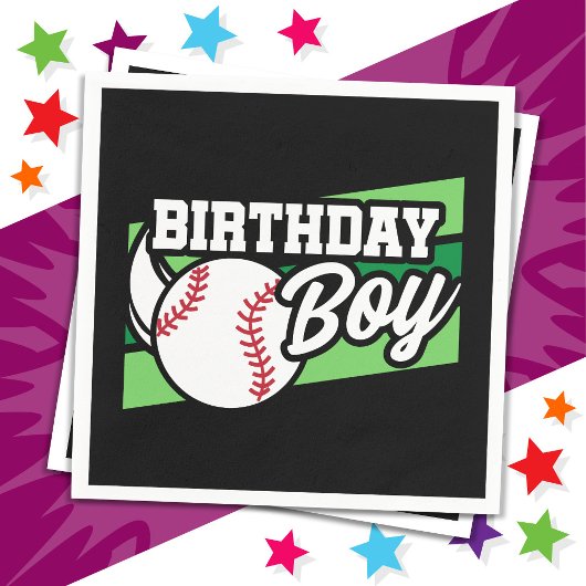 Serviette En Papier Fun Kids Baseball Party Home Run Birthday Boy