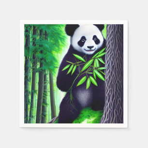 Serviette En Papier Fun Little Panda Bear