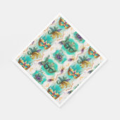 Serviette En Papier Fun Mardi Gras Masques (Coin)