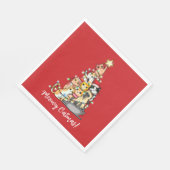 Serviette En Papier Fun Meowa Catmas Chats Noël Arbre Personnalisé (Coin)