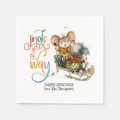 Serviette En Papier Fun Mice Sleighing Jingle Tout le chemin Parties s (Devant)
