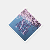 Serviette En Papier Fun Monogram Lavender Confetti Anniversaire (Coin)