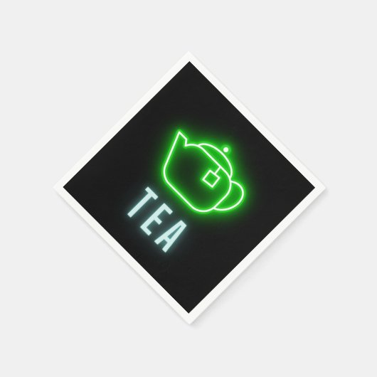 Serviette En Papier Fun Neon Teapot Party (Coin)