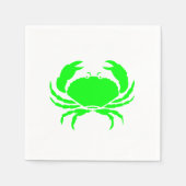 Serviette En Papier Fun néon vert crabes motif mignon moderne (Devant)