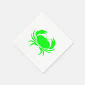 Serviette En Papier Fun néon vert crabes motif mignon moderne (Coin)