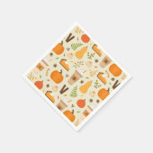 Serviette En Papier Fun Orange Fall Motif (Coin)