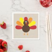 Serviette En Papier Fun Perky Turkey Thanksgiving (En situation)
