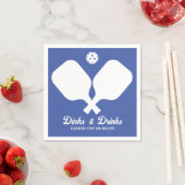 Serviette En Papier Fun Pickleball Party Dinks et Boissons texte perso (En situation)