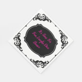 Serviette En Papier Fun Pink Black White Bunc Dice Party (Coin)