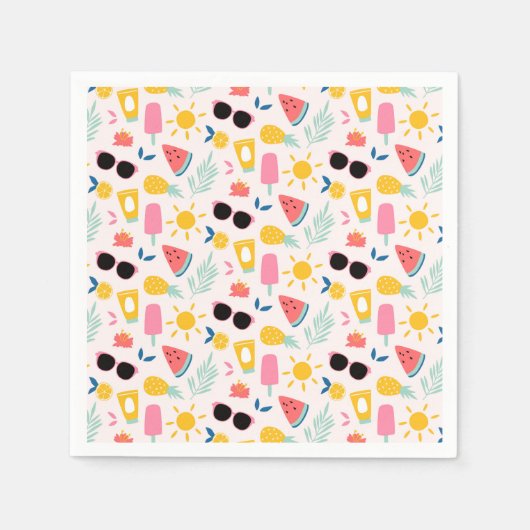 Serviette En Papier Fun Pool d'été (Devant)