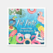 Serviette En Papier Fun Pool Party d'été Anniversaire (Devant)