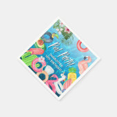 Serviette En Papier Fun Pool Party d'été Anniversaire (Coin)