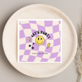 Serviette En Papier Fun Preppy Pastel rose Y2K Rétro Anniversaire serv