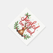 Serviette En Papier Fun Quote Jingled Too Hard Reindeer Christmas  (Coin)