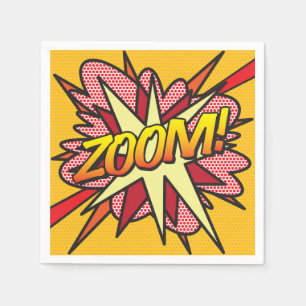 Serviette En Papier Fun Retro Comic Book ZOOM