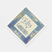 Serviette En Papier Fun Retro encadré Cinquante et FABULEUX! Anniversa (Coin)