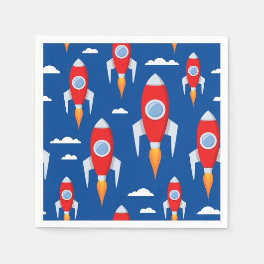Serviette En Papier Fun Rocket de vaisseau spatial (Devant)
