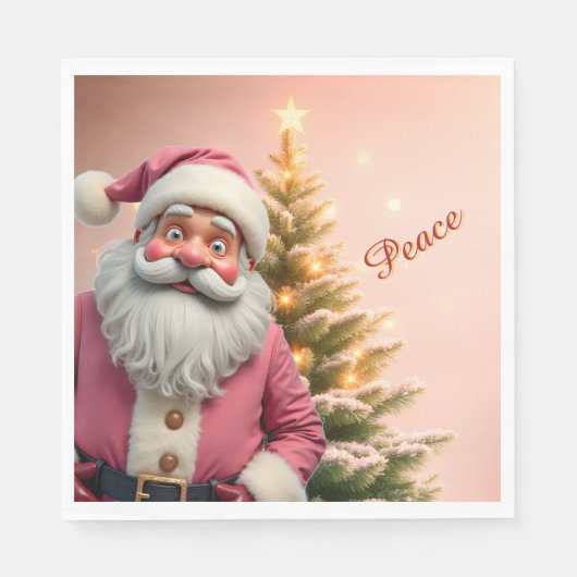 Serviette En Papier Fun Santa Claus Holiday Themed (Devant)