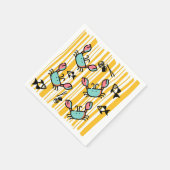 Serviette En Papier Fun Seafood Crab Fish  (Coin)