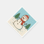 Serviette En Papier Fun Snowman mignon Noël (Coin)