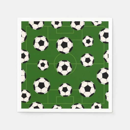 Serviette En Papier Fun soccer ballon sport motif de fête serviettes (Devant)