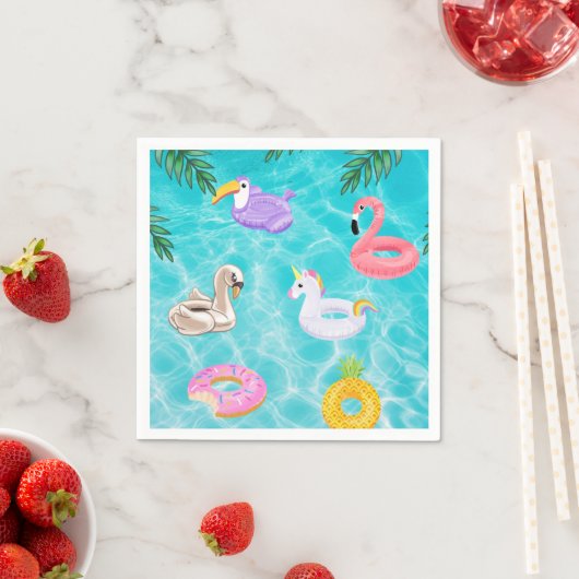 Serviette En Papier Fun Summer Pool Party (En situation)