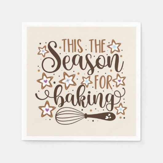 Serviette En Papier Fun 'Tis Season for Baking Design (Devant)