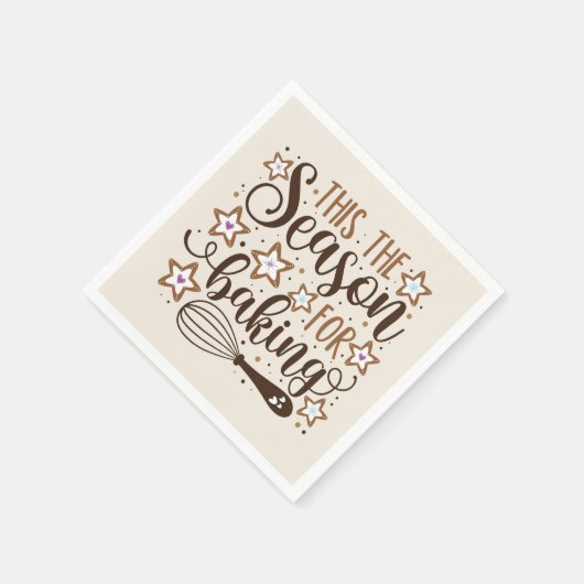 Serviette En Papier Fun 'Tis Season for Baking Design (Coin)