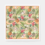 Serviette En Papier Fun Tropical Ananas Fruit Floral Feuille Motif (Devant)