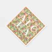 Serviette En Papier Fun Tropical Pineappy Fruit Floral Stripe Motif (Coin)
