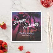 Serviette En Papier Fun Tropical Sunset Luau Anniversaire (En situation)