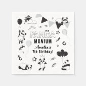 Serviette En Papier Fun Unisex Panda-Monium Anniversaire de enfant Par (Devant)