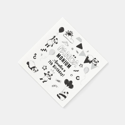 Serviette En Papier Fun Unisex Panda-Monium Anniversaire de enfant Par (Coin)